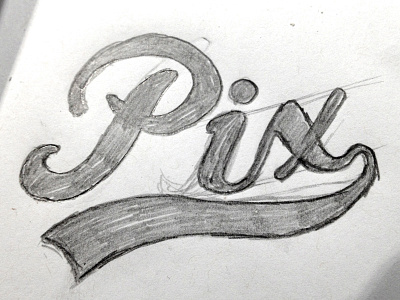 Pix script sketch calligraphy logo pix script sketch