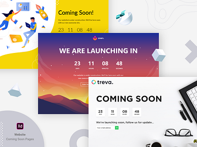 Coming Soon Web Page Design with Counter