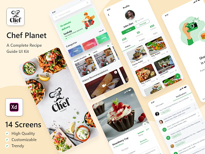 Food Recipe App UI Kit