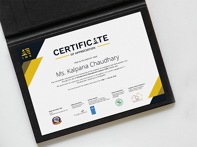Certificate design for IMS "Infrastructure Management system" certificate certificate design graphic design print print collateral