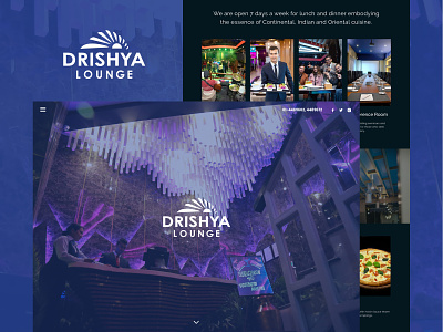 Drishya Lounge Web UI dark theme website dark website lounge website ui design web ui website design