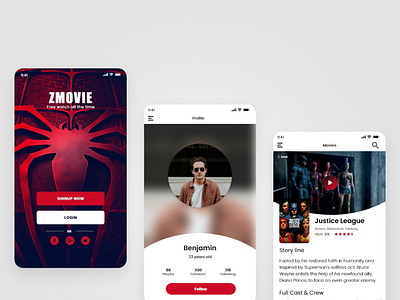 Movie Concept #0001 app artist design marvel mobile mockup typography ui uitrend ux uxdesign