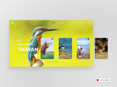 Bird_Animals | Web Design animal animals app colors design homepage landingpage ui uxtrends web webdesigner website windows yellow