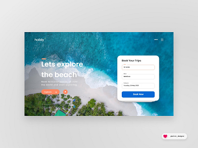 Holiday Travel | Web Design app blue booking color homepage landingpage natural nature uidesign uiux uxdesign web website