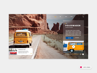 Old Town Road Mountain_Concept | Website Design car color design homepage landing page nature orange ui uidesign userexperience userinterface ux uxdesign web website website banner website concept