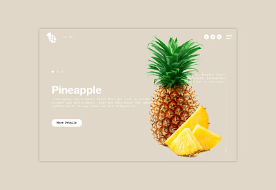 Pineapple Sweet app design flat food fruits landingpagedesign ui ux web website