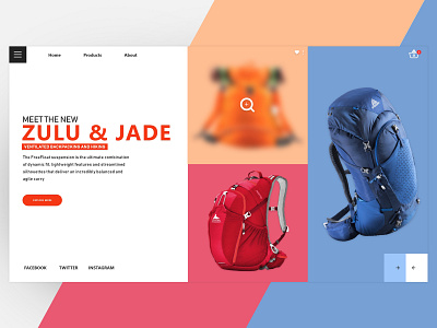 Travel Backpack Website app bag bag design design ecommerce shop site travel ui ux web website
