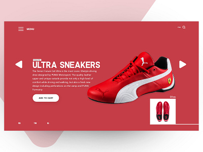 Sport Shoes Concept branding design ferrari flat landing page logo shoes ui ux web website