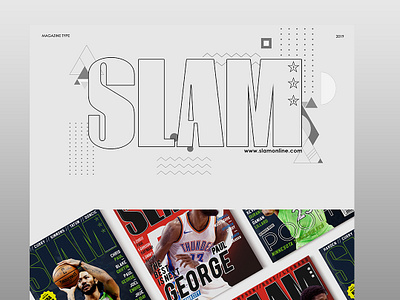 Slam Magazine Re-Design app branding design landing page magazine nba poster player profile poster art typography wallpaper web website