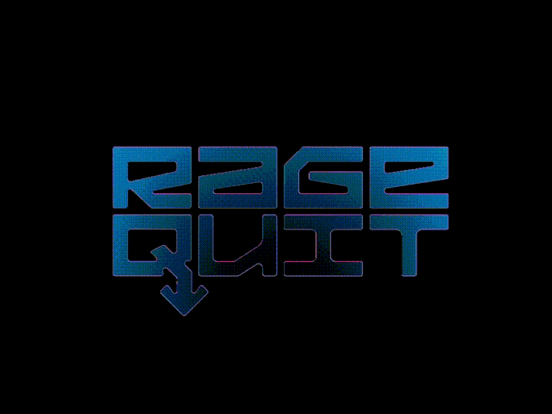 Rage Quit 3d brand brand design brand identity branding design gif identity identity branding identity design identitydesign logo logotype minimal typography