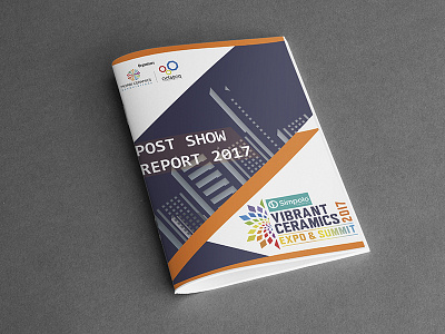 Report cover page design graphic design post show report