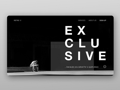 Retro art black blackandwhite color design homepage photography retro ui uiux web webdesign website white