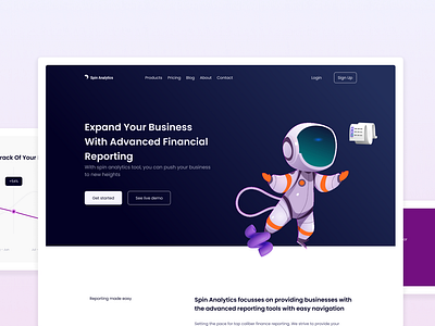 Spin Analytics - Landing Page