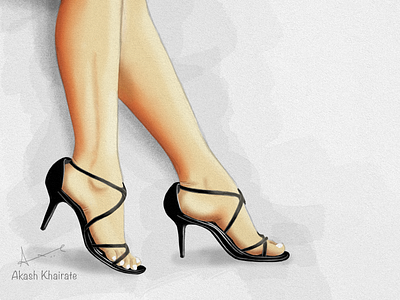Heels & Curves color drawing female heels intuos4 legs shoes sketch sketching sole wacom