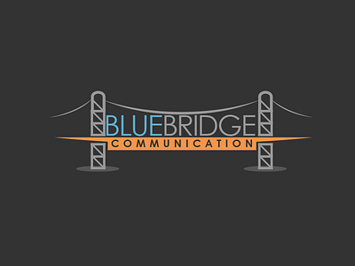 Blue Bridge blue branding bridge communication illustration logo network vector