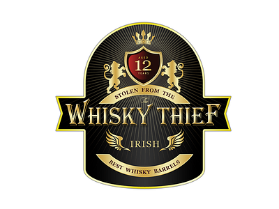 Whisky Thief - Black bottle branding design label liquor logo sticker vector whiskey whisky