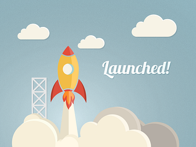 Launched artwork begin clouds illustration launch rocket sky space start