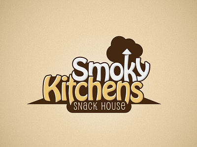 Smoky Kitchens design kitchen logo restaurant smoke smoky snack
