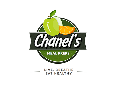 Chanel's branding colorful design fruits health logo meal restaurant snack vibrant