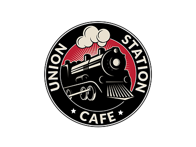 Union Station Cafe cafe design logo sketch station train