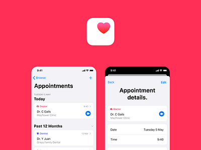 Apple Health Appointments