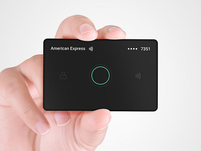 Interactive Payment Card amex card coin contactless interactive money payment