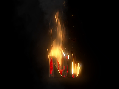 Namics. On Fire. after affects animation burn coal design effect fire flame hot logo loop realistic smoke sound sparks vfx wood