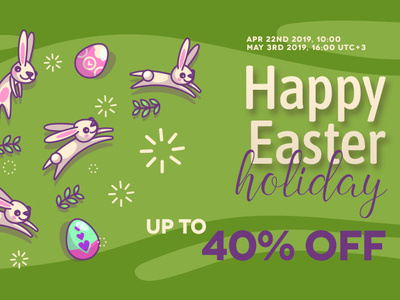 Happy Easter Sale joomla promotions joomla extensions discounts joomla designs joomla template