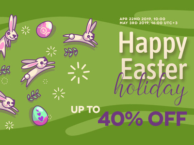 Happy Easter Sale discounts joomla joomla designs joomla extensions joomla template promotions