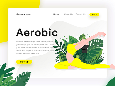 Aerobic illustrations ui