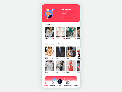 Marketplace - Home Page adobexd app design ecommerce ecommerce app ecommerce business ecommerce design icon illustration minimal ui undraw ux