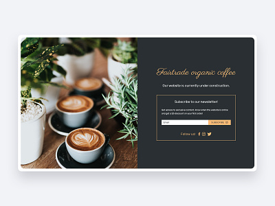 Fairtrade Organic Coffee adobexd design ecommerce business icon ui ux web webdesign website