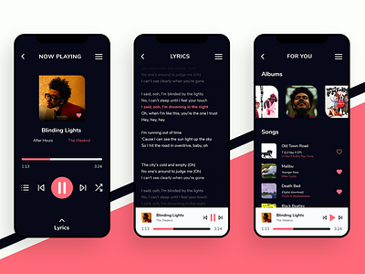 Music Player in Dark Mode