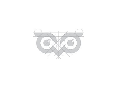 Owl Grid animal bird brand eye icon intelligent logo owl smart symbol vector vision