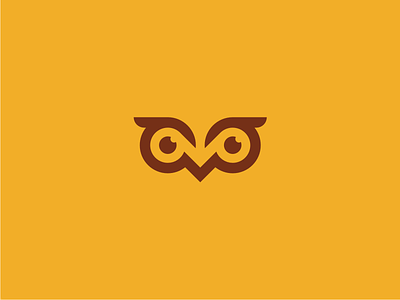 Owl vision logo animal bird brand eye icon intelligent logo owl smart symbol vector vision