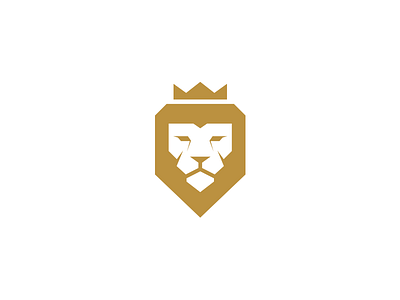 Lion King Logo animal crown face gold head king lion luxury mascot royal shield