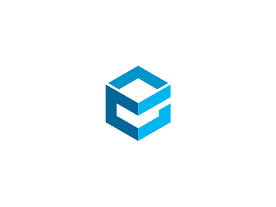 cube letter e logo 3d app box brand cube e flat hexagon icon logo symbol vector