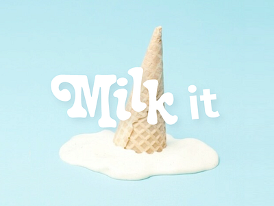 Milk branding logo pastel