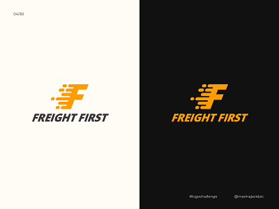 The 30 Day Logo Challenge 4 - Freight First black branding design identity illustrator logo logotype typography white