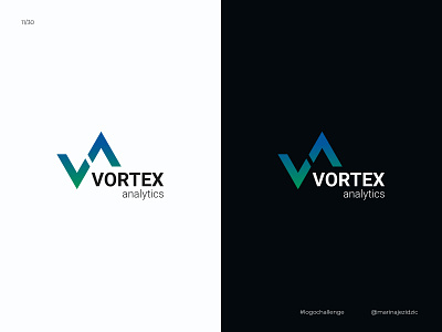 The 30 Day Logo Challenge 11 - Vortex Analytics branding design identity logo logochallenge logocore logotype project