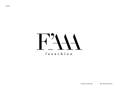 The 30 Day Logo Challenge 16 - Faaashion black design fashion logo logochallenge logodesign logodesignchallenge logodesigner logotype modern white