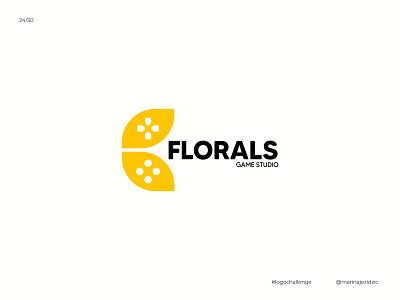 The 30 Day Logo Challenge 24 - FLORALS florals game gamestudio gaminglogo identity branding logochallenge logocore logodesignersclub logodesigns logotype