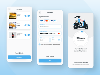 Checkout – Daily UI 002 003 app checkout daily ui dailyui design mobile payment ui