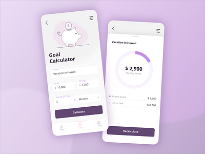 Goal Calculator – Daily UI 004 004 design mobile ui challenge