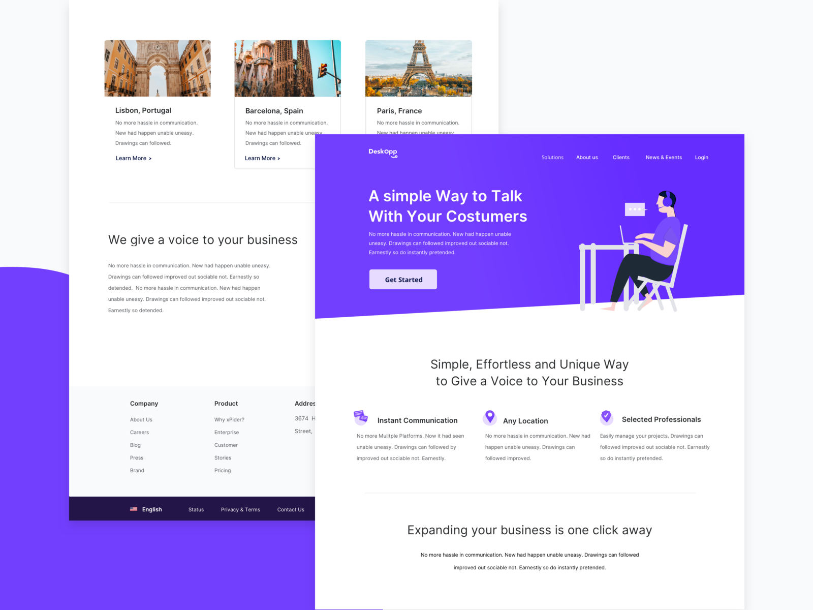 Deskopp Alternative Homepage by Márcio Moreira on Dribbble