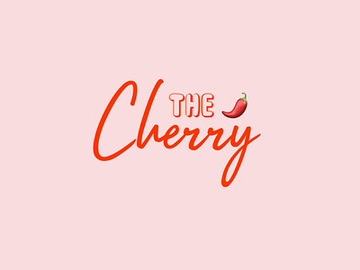 The Pepper Cherry Logo branding design flat logo typography vector