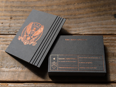 The Idea Bureau Business Cards agency colorplan cooper design detective foil gfsmith grey print