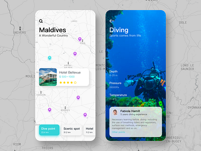 Travel app design ui ux 设计