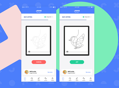 Joto – Mobile app design (UX/UI) app app design application art direction bold branding colourful design digital illustration lineart linework mobile mobile ux plotter ui uidesign uiux ux vibrant