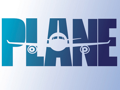 Plane aeroplane agency branding gradient illustrator logo plane typographic logo vector